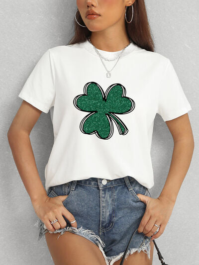 Lucky Clover Round Neck T-Shirt