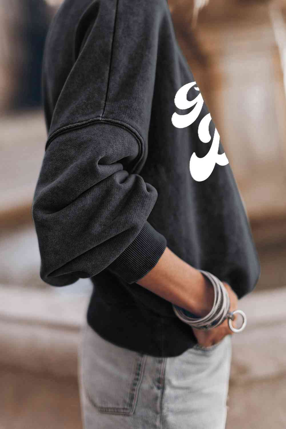 GAME DAY Graphic Drop Shoulder Sweatshirt