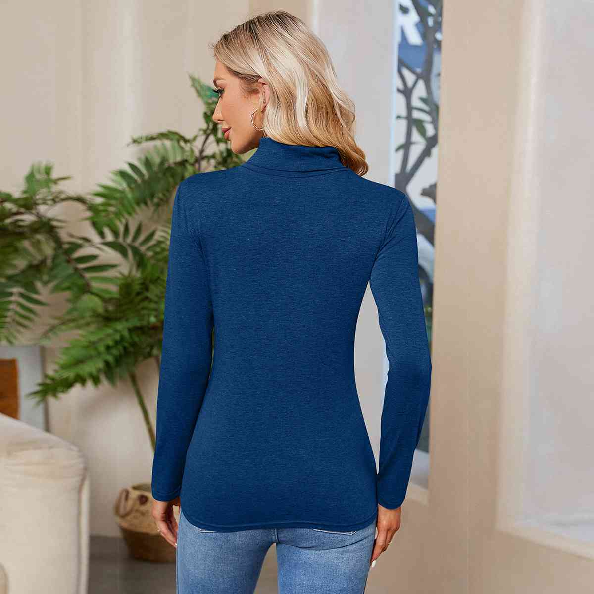 Turtleneck Long Sleeve T-Shirt